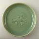 Royal Copenhagen stoneware bowl with celadon glaze and low relief of leaping 
deer.