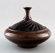 Swedish ceramist, ceramic vase in rustic style.
