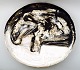 Jeppe Hagedorn-Olsen. Large Wall Plaque / Dish in Ceramic, Abstract Motif.