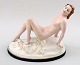 Art Deco Royal Dux woman, porcelain.
