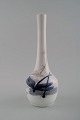 Royal Copenhagen Art Nouveau vase with narrow neck, decorated with dragonfly.