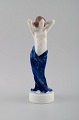Art deco Rosenthal porcelænsfigur af nøgen kvinde.
