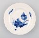 6 Royal Copenhagen Blue flower curved, flat lunch plate no. 10/1624.