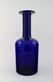 Holmegaard stor vase/flaske, Otto Brauer. Lilla.
