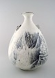 Large and rare Kähler, Denmark, stoneware floor vase, 1930s.
Designed by Svend Hammershøi.