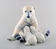 Rare Royal Copenhagen Polar bears, porcelain figure, no. 087.
