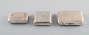 Three pill boxes in silver. Gold plated, one lined. Early 20th century.
Stamped. HJ 830 and Mexico Sterling.