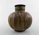 Rare and early Arne Bang for Holmegaard ceramic vase. 1930s.
