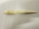 Stiletto made of bone
A beautiful and old stilleto made of bone
Please note how decorative and solid it is.
A stilleto is use by the embroidery to make the 
round holes.
We have a large choice of old and/or antique 
tools for the needlework etc.