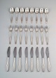 Hans Hansen "Charlotte" silver cutlery in sterling silver.
Complete service for eight p.