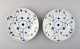 Bing & Grondahl blue fluted nr. 326.
2 flat plates.