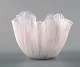 Bianconi Venini Murano Filigrana Stripes Italian Art Glass Fazzoletto Vase, 
Handkerchief Vase.