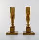 Gusum metal, a pair of candlesticks in brass.
Swedish design. Mid 20 c.
