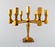 Gusum, Sweden candlestick for seven lights in brass.
