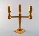 Gusum metal, brass candlestick for three lights.
Swedish design.