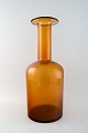 Holmegaard large vase/bottle, Otto Brauer. Bottle in brown.