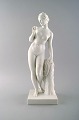 Rare and large Venus B&G / Bing & Grondahl Biscuit figure, nude female, after 
Thorvaldsen.