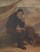 Goddard, British painter.
Oil painting on canvas, fisherman portrait. Ca. 1890 s.