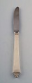 Georg Jensen sterling silver pyramid lunch knife, long handle.
