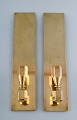 A pair of candlesticks in brass.
Scandinavian design.