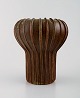 Arne Bang. Trumpet-shaped vase of stoneware, modelled in fluted style.
