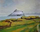 "Motif from the Faroe Islands" Oil on canvas.