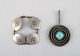 Jorgen Jensen. Denmark. Bracelet and pendant in pewter with turquoise. Hand made 
danish design, 60 / 70 s.