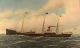 Antonio Jacobsen: The steamer Hekla from Scandinavian American Line. Oil on 
canvas.
