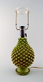 Marcello Fantoni, Italy. Rare ceramic lamp in organic budded style. glaze in 
green and yellow tones.