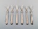 Hans Hansen silverware number 15. A set of six cold meat forks in silver (830). 
1930/40