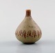 Stig Lindberg (1916-1982), Gustavsberg Studio hand, ceramic miniature vase in 
beautiful bright earth tones.