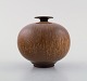 Berndt Friberg Studio ceramic vase. Modern Swedish design. Unique, handmade. 
Rare shape.
