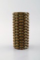 Axel Salto for Royal Copenhagen: Stoneware vase modeled with buds in relief. 
Beautiful glaze in green and brown shades. Budding style.
