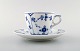 Royal Copenhagen Blue Fluted plain coffee cup with saucer # 1/80.
