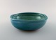 Helle Allpass (1932-2000). Bowl of glazed stoneware in beautiful green and 
turquoise glaze. 1960 / 70
