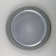 Bing & Grondahl number 624. Set of 10 dinner plates. 
B & G Grey Cordial Quistgaard Nissen Kronjyden stoneware .
