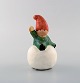 Rare Lisa Larson for Gustavsberg. Elf on snowball. Glazed stoneware. 1980