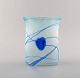 Bertil Vallien for Kosta Boda, Sweden. Vase in light blue mouth blown art glass. 
Swedish design 1980