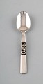 Georg Jensen. Cutlery, Scroll no. 22, hammered Sterling Silver. Tea spoon. 4 
pieces in stock.