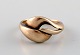 Danish goldsmith. Modernist gold ring. 1940/50