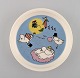 Arabia, Finland. "The flying moomins" Porcelain plate with motif from "Moomin".