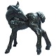 Just Andersen; A figurine of disko metal, a foal #2333