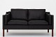 Roxy Klassik præsenterer: Børge Mogensen / Fredericia FurnitureBM 2212 - Nybetrukket 2 pers. sofa i sort ...