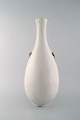 Svend Hammershøi for Kähler, Denmark. Large glazed stoneware vase. Beautiful 
black / gray double glaze. 1930 / 40