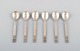 Georg Jensen Parallel. Set of six coffee spoons in sterling silver. 1915-1930.
