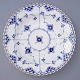 Royal Copenhagen, blue fluted full lace with gold plated edges; A deep plate of 
porcelain #1170