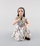 Dahl Jensen porcelain figurine. Girl with bird. Model number 1366. 1st factory 
quality. 1920/30