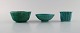 Wilhelm Kåge for Gustavsberg. Three Argenta ceramic bowls. Sweden 1940