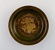 Just Andersen. Bowl in solid bronze with motif of mermaid riding on fish. 1920 / 
30
