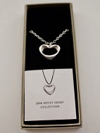 Georg Jensen sterling sølv Artist Heart 2008 dess. Henning Koppel. 